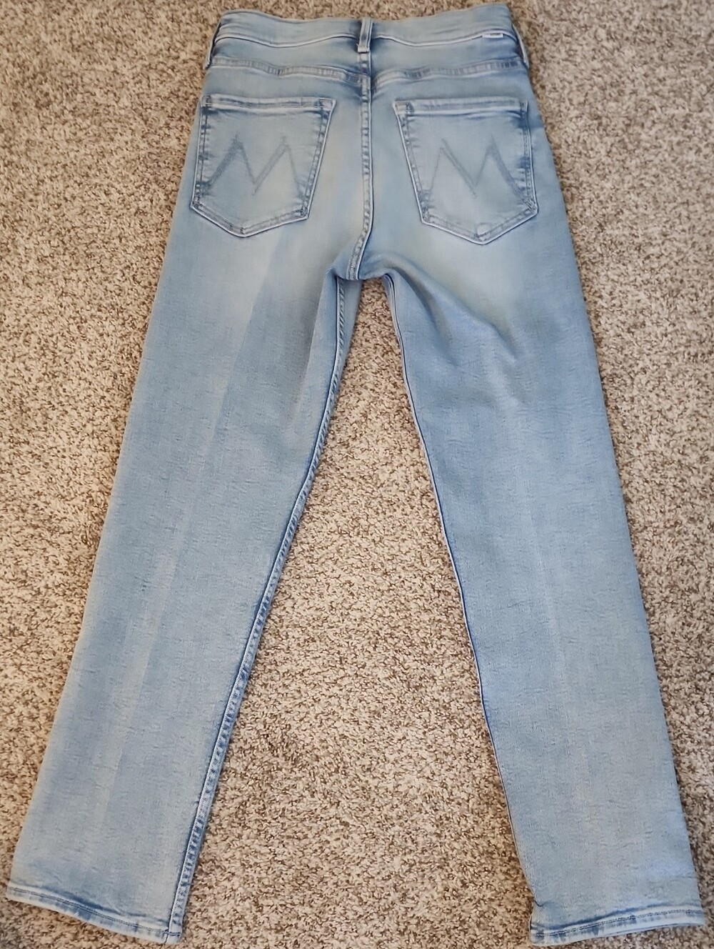 ☀MOTHER High Rise Straight Leg Jeans - Light Blue. 27 Soft Denim Y2K streetwear